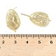 Латунные микро-паве прозрачные серьги-гвоздики из циркония KK-Z106-02G-02-3