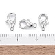 Platinum Plated Zinc Alloy Lobster Claw Clasps X-E103-P-NF-5