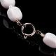 Halsketten mit abgestuften Perlen aus undurchsichtigem Glas NJEW-F120-B01-4