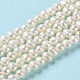 Fili di perle di perle d'acqua dolce coltivate naturali PEAR-E018-52-2