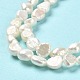 Fili di perle di perle d'acqua dolce coltivate naturali PEAR-E016-111-4