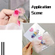 Cheriswelry 240Pcs 3 Style 3D Star & Heart & Flower/Windmill with Glitter Powder Resin Cabochons MRMJ-CW0001-01-8