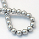 Backen gemalt pearlized Glasperlen runden Perle Stränge HY-Q003-4mm-34-4