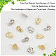 DICOSMETIC 40Pcs 2 Colors Alloy Stud Earring Findings Twist Teardrop Ear Studs Platinum and Golden Blank Base with Loop Earrings Post for DIY Jewelry Making FIND-DC0002-19-4