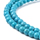 Chapelets de perles en turquoise synthétique X-TURQ-G106-4mm-02F-2