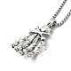 Alloy Skull Hands Pandant Necklace with Box Chains NJEW-K245-005-3