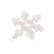6 шт. 3 подвески в виде стеклянных снежинок PALLOY-JF03950-01-5
