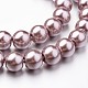 Umweltfreundliche runde Perlenstränge aus gefärbtem Glasperlen HY-A008-8mm-RB046-2