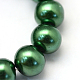 Cottura dipinto di perle di vetro perlato fili di perline rotondo HY-Q330-8mm-71-3