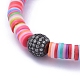 Handgefertigte Heishi Perlen Stretch Armbänder aus Fimo BJEW-JB05097-04-2