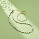 Bracelet collier en coquillage naturel et perles de verre SJEW-JS01245-2