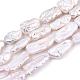 Pepitas perlas barrocas naturales perlas keshi perlas hebras PEAR-Q004-34-4