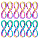 Nbeads 30 Uds encantos de conector de aleación de color arcoíris FIND-NB0002-49-1