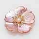 Flores cabuchones rosa shell SSHEL-M005-06D-1