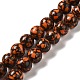 Brins de perles teintes en pierres précieuses synthétiques G-P507-03B-02-1