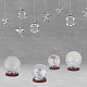 Deorigin 6セットガラスドームカバー  3 サイズ装飾ディスプレイケース木製ベースミニガラスドーム 10 個プラスチックビーズキャップペンダントベイルバレンタインデー diy 工芸品家の装飾 ODIS-DR0001-02-6