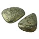 Natürliche Pyrit-Cabochons mit flacher Rückseite G-D067-03-3
