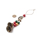 Décorations de pendentif en perles de bois de schima sur le thème de noël HJEW-JM00926-4