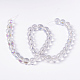 Chapelets de perles en verre rondes X-GR8mm01Y-AB-5