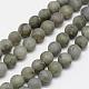 Natural Labradorite Frosted Bead Strands G-O155-04A-10mm-1