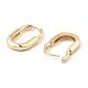 Brass with Cubic Zirconia Hoop Earrings EJEW-D078-30KCG-2
