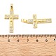 Крест-распятие латунные подвески с микропаве из кубического циркония KK-M325-08G-3