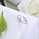 Adjustable 925 Sterling Silver Cubic Zirconia Finger Rings RJEW-BB20757-6-4