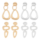 Anattasoul 4 пара 4 стильных полые серьги-гвоздики из сплава в форме слезы для женщин EJEW-AN0004-34-1