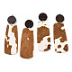 Grands pendentifs en cuir de vachette écologique FIND-N049-11-07-1