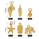 48 pendentifs en alliage de 6 styles FIND-SZ0001-17G-2