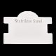 単語付き紙ディスプレイカード ステンレススチール  ヘアクリップに使用されます  ホワイト  7x10x0.05cm CDIS-L009-09-2