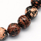 Natur Schneeflocken-Obsidian runden Perlen Stränge G-S165-12mm-1