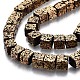 Electroplated Natural Lava Rock Beads Strands G-S374-005G-3