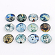 Half Round/Dome Wolf Pattern Glass Flatback Cabochons for DIY Projects X-GGLA-Q037-25mm-28-1