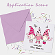 GLOBLELAND Valentine's Day Clear Stamps Cute Fairy Gnome Silicone Clear Stamp Transparent Stamp Seals for Cards Making DIY Scrapbooking Photo Journal Album Decoration DIY-WH0167-56-687-3