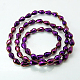 Electroplate Glass Beads Strands EGLA-D017-7x5mm-6-2
