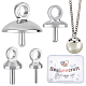 Beebeecraft 40 pièces 4 style laiton tasse perle cheville bails broches pendentifs FIND-BBC0001-13S-1