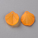 透明つや消しアクリルパーツ  花弁  オレンジ  16x14.5x3mm  穴：1.6mm MACR-S371-02A-724-2