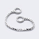Rhodium Plated 925 Sterling Silver Box chain STER-K171-10P-2