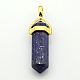 Natural Bullet Gemstone Double Terminated Pointed Pendants G-N0121-10-1