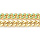 Zweifarbige handgefertigte Bordsteinketten aus Messing CHC-I035-01G-09-2