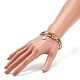 3 pièces 3 bracelets extensibles en graines de verre de style sertis d'alliage père noël pour les femmes BJEW-JB08204-3