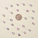 Perle acrylique peinte transparente à deux tons X-ACRP-T005-26-8