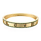 Bracelet jonc à charnière avec mot d'amour en zircone cubique BJEW-N014-021C-3