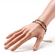 Cordon en nylon et 304 bracelet chaîne boule en acier inoxydable pour les couples BJEW-JB06801-01-6