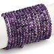 Натуральный лепидолит / пурпурный слюдяный камень бисер пряди G-C009-A26-1