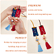 OLYCRAFT 2pcs Lucky Cat Blessing Bag Pendant Japanese Omamori Charms Brocade Blessing Bag with Tassel Japanese Maneki Neko Cat Charms Lucky Blessing Bag for Blessing Health Career Love Money HJEW-OC0001-07-4