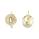 Brass Clear Cubic Zirconia Stud Earring Findings KK-G432-22G-2