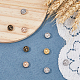 Dicosmetic 10 pz 4 colori perline europee perline rotonde piatte con motivo floreale 10mm fiore di smalto perline sciolte del distanziatore set di perline in acciaio inossidabile per la creazione di gioielli STAS-DC0014-52-4