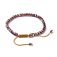 Electroplate Glass Braided Beaded Bracelets BJEW-JB04236-03-3